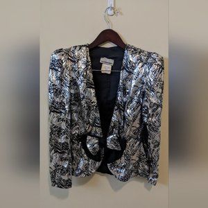 Vintage 80s Metallic  Blazers Bow